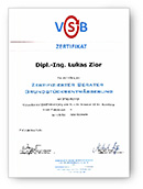 Zertifikat Dipl.-Ing. L. Zior